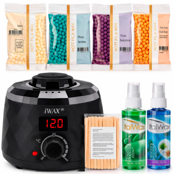 Zestaw Startowy do Depilacji Twarzy i Ciała z Podgrzewaczem iWax Diamond