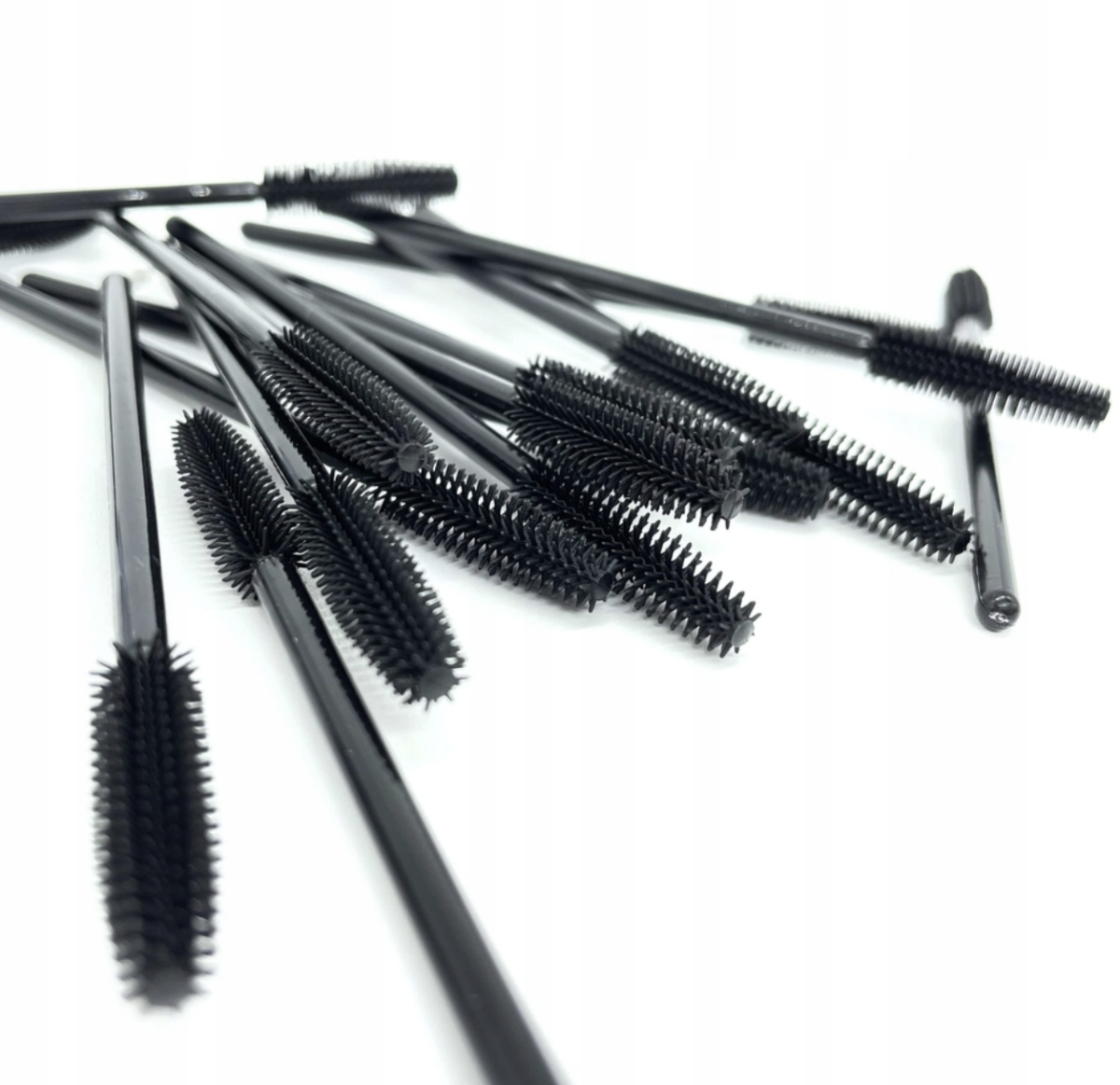 Szczoteczki Silikonowe do Rzęs Czarne Zestaw 10 szt