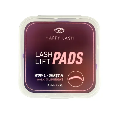 Happy Lash WoW - L Skręt M Zestaw Wałeczków Silikonowych do Laminacji Rzęs (4 rozmiary)