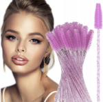 Szczoteczki Jednorazowe Brokatowe Różowe