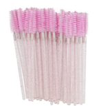 Szczoteczki Jednorazowe Brokatowe Różowe 50 szt