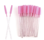 Szczoteczki Silikonowe do Rzęs Różowe Zestaw 10 szt