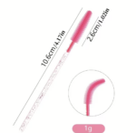 Szczoteczki Silikonowe do Rzęs Różowe Zestaw 10 szt