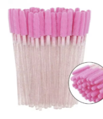 Szczoteczki Silikonowe do Rzęs Różowe Zestaw 10 szt