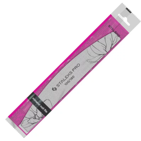 STALEKS Pilnik Mineralny do Paznokci Półksiężyc Łódka EXPERT 40 100 / 180 grit 1 szt