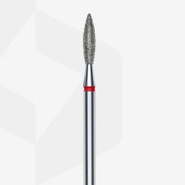 STALEKS Frez Diamentowy Płomień Czerwony 2,3 mm / 10 mm 1 szt