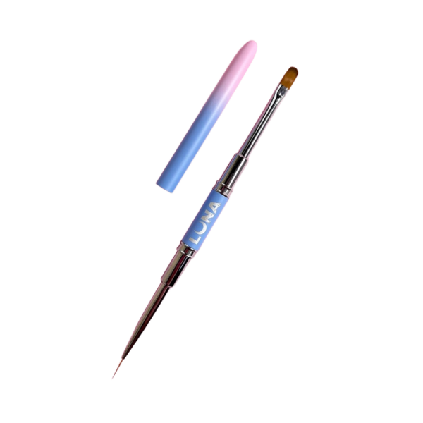 LUNAMOON Pędzel Dwustronny Double-sided brush Żel+Liner