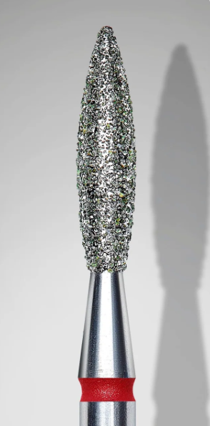 STALEKS Frez Diamentowy Płomień Czerwony 2,3 mm / 10 mm 1 szt