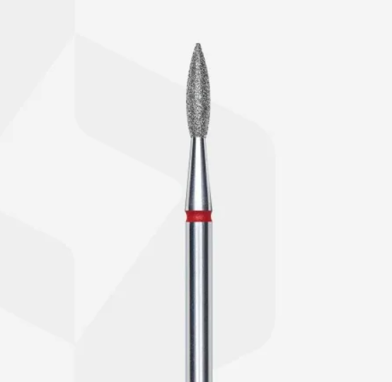 STALEKS Frez Diamentowy Płomień Czerwony 2,1 mm / 8 mm 1 szt