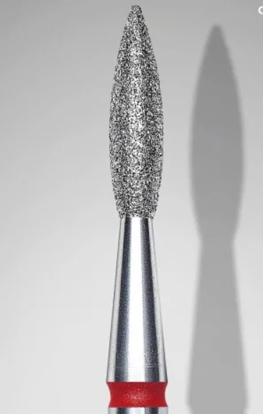 STALEKS Frez Diamentowy Płomień Czerwony 2,1 mm / 8 mm 1 szt