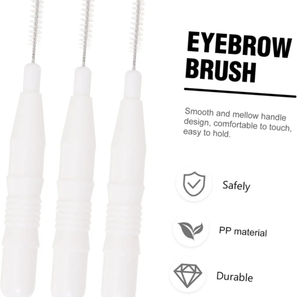 Nano szczoteczki do brwi i rzęs Białe White 2 szt