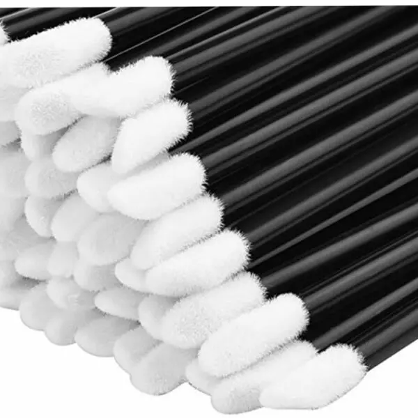 MIOKA Aplikatory Szczoteczki Welurowe do Ust Czarny 50 szt