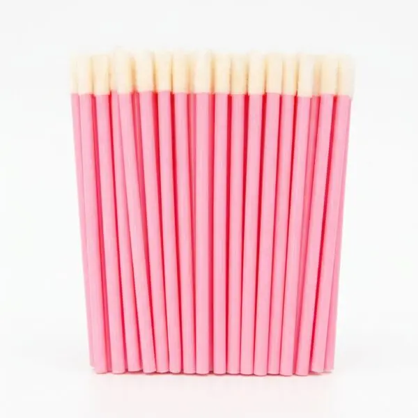 MIOKA Aplikatory Szczoteczki Welurowe do Ust Różowy 50 szt