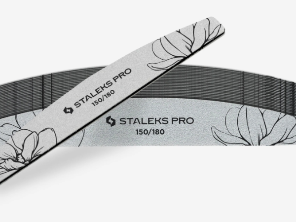 STALEKS Pilnik Mineralny do Paznokci Półksiężyc Łódka EXPERT 40 150 / 180 grit Zestaw 25 szt