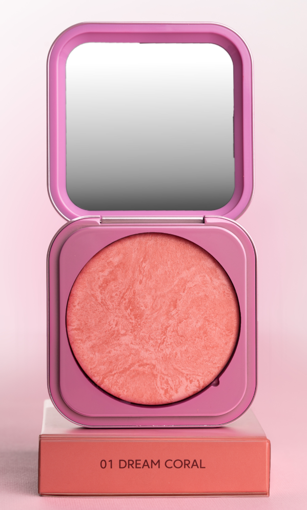 ZOLA Róż do Policzków Velvet Blush Glow 01 Dream Coral