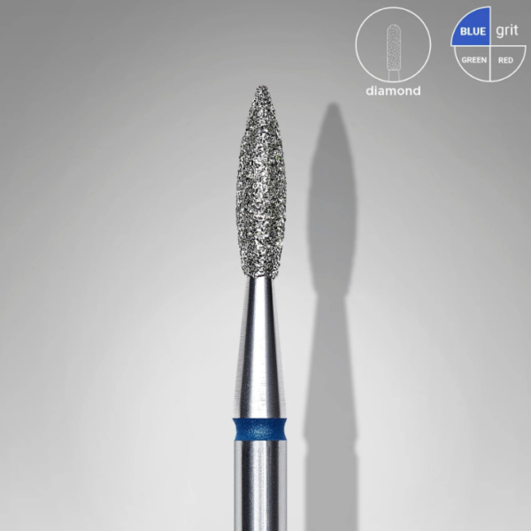 STALEKS Frez Diamentowy Płomień Niebieski 2,1 mm / 8 mm 1 szt