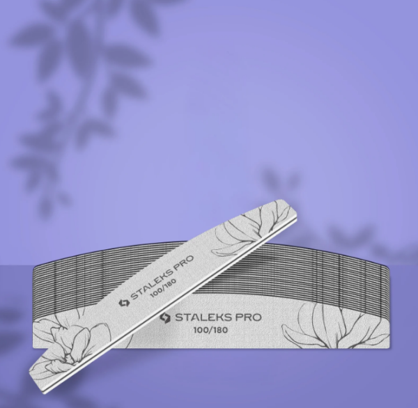 STALEKS Pilnik Mineralny do Paznokci Półksiężyc Łódka EXPERT 40 100 / 180 grit Zestaw 25 szt - obrazek 3