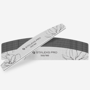 STALEKS Pilnik Mineralny do Paznokci Półksiężyc Łódka EXPERT 40 100 / 180 grit Zestaw 25 szt