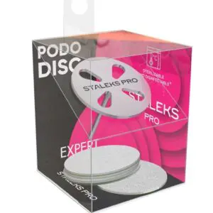 STALEKS Pododisc Wydłużony do Pedicure L 25 mm + Zestaw Pilników 180 grit 5 szt