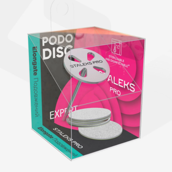 STALEKS Pododisc Wydłużony do Pedicure M 20 mm + Zestaw Pilników 180 grit 5 szt