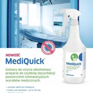 Medilab Mediquick 1L Preparat do dezynfekcji powierzchni ze spryskiwaczem