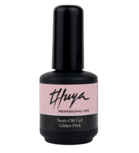 THUYA Baza Hybrydowa do Paznokci Soak-Off Gel Glitter Pink 14 ml