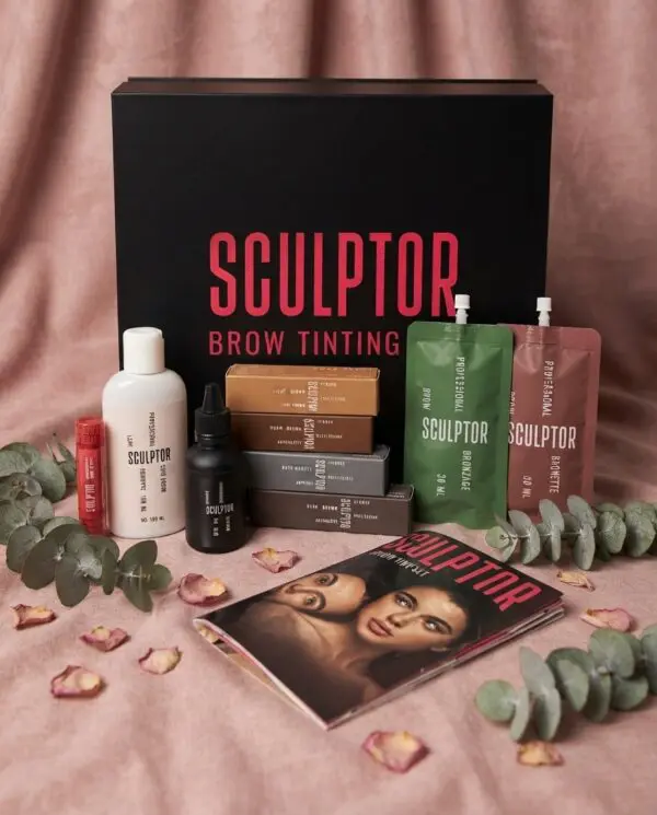 Sculptor Brow Tinting Set Zestaw do Koloryzacji Brwi 9 elementow