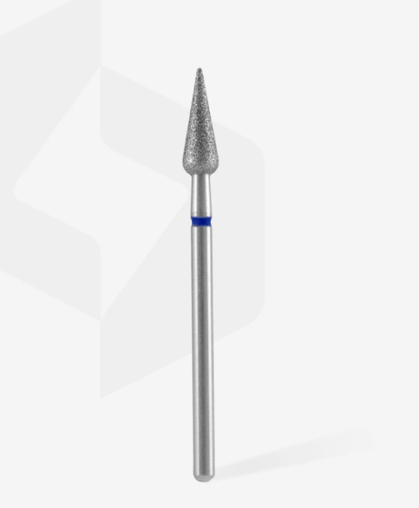 STALEKS Frez Diamentowy Stożek Gruszka Niebieski Do Skórek EXPERT 4 mm / 12 mm 1 szt