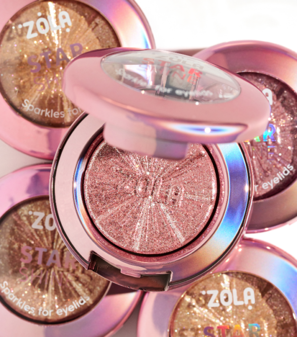 ZOLA Star Shine Sparkle Cień do Powiek z Brokatem Silver Pink 3,5 g
