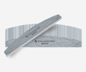 STALEKS Pilnik Mineralny do Paznokci Półksiężyc Łódka SMART 40 180/240 grit Zestaw 25 szt