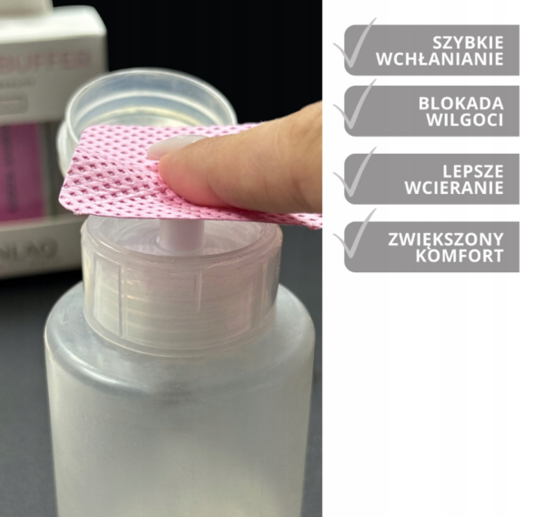 Waciki Bezpyłowe Perforowane Różowe 200 szt