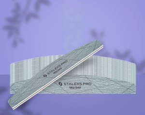 STALEKS Pilnik Mineralny do Paznokci Półksiężyc Łódka SMART 40 180/240 grit Zestaw 25 szt