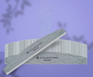 STALEKS Pilnik Mineralny do Paznokci Półksiężyc Łódka SMART 40 100/180 grit Zestaw 25 szt