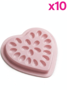 Paletka Podstawka Samoprzylepna Na Klej Serce Pink Różowy Zestaw 10 szt