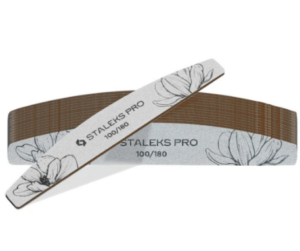 STALEKS Pilnik Mineralny do Paznokci Półksiężyc Łódka EXPERT 40 100 / 180 grit 100 szt