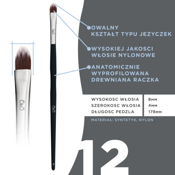 OkO Pędzel Językowy 12 Black