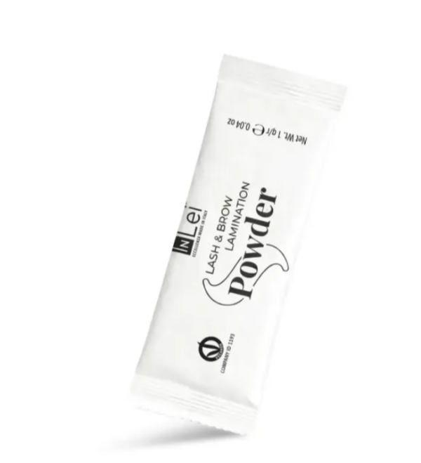 Inlei® "S-POWDER" Puder do Laminacji Rzęs i Brwi Zestaw Saszetek 4 x 1 g