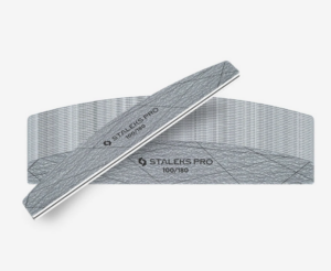 STALEKS Pilnik Mineralny do Paznokci Półksiężyc Łódka SMART 40 100/180 grit Zestaw 25 szt