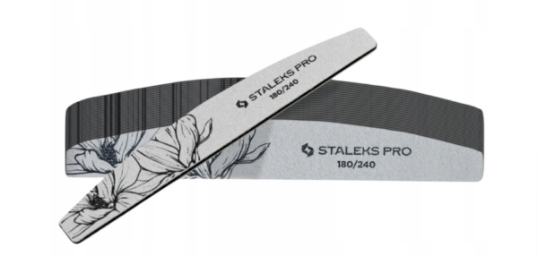 STALEKS Pilnik Mineralny do Paznokci Półksiężyc Łódka EXPERT 40 180 / 240 grit 100 szt