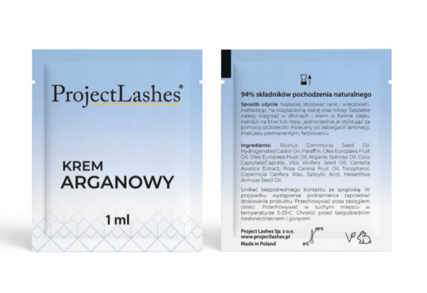 ProjectLashes Krem Arganowy Zestaw Saszetek 3 x 1 ml