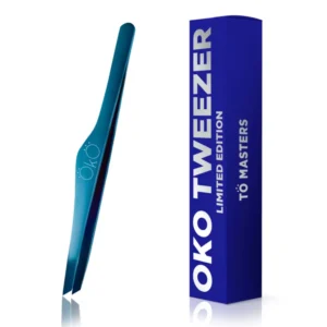 OkO Pęseta do brwi ścięta Blue Magic Premium