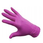 Rękawice Nitrylowe Bezpudowe różowe 100szt