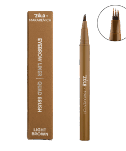 ZOLA x Makarevich Eyebrow Liner Jasny brąz Quad brush
