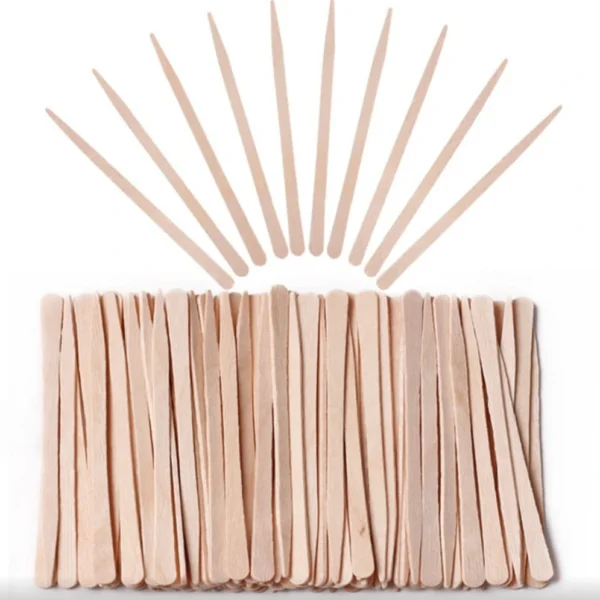 Patyczki Drewniane do depilacji woskiem Krótkie 88 x 5 mm 100 szt