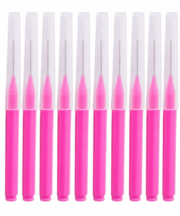 Nano szczoteczki do brwi i rzęs Light Pink 10 szt